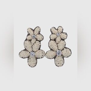 Hand Crafted Seed Bead Floral Drop Earrings